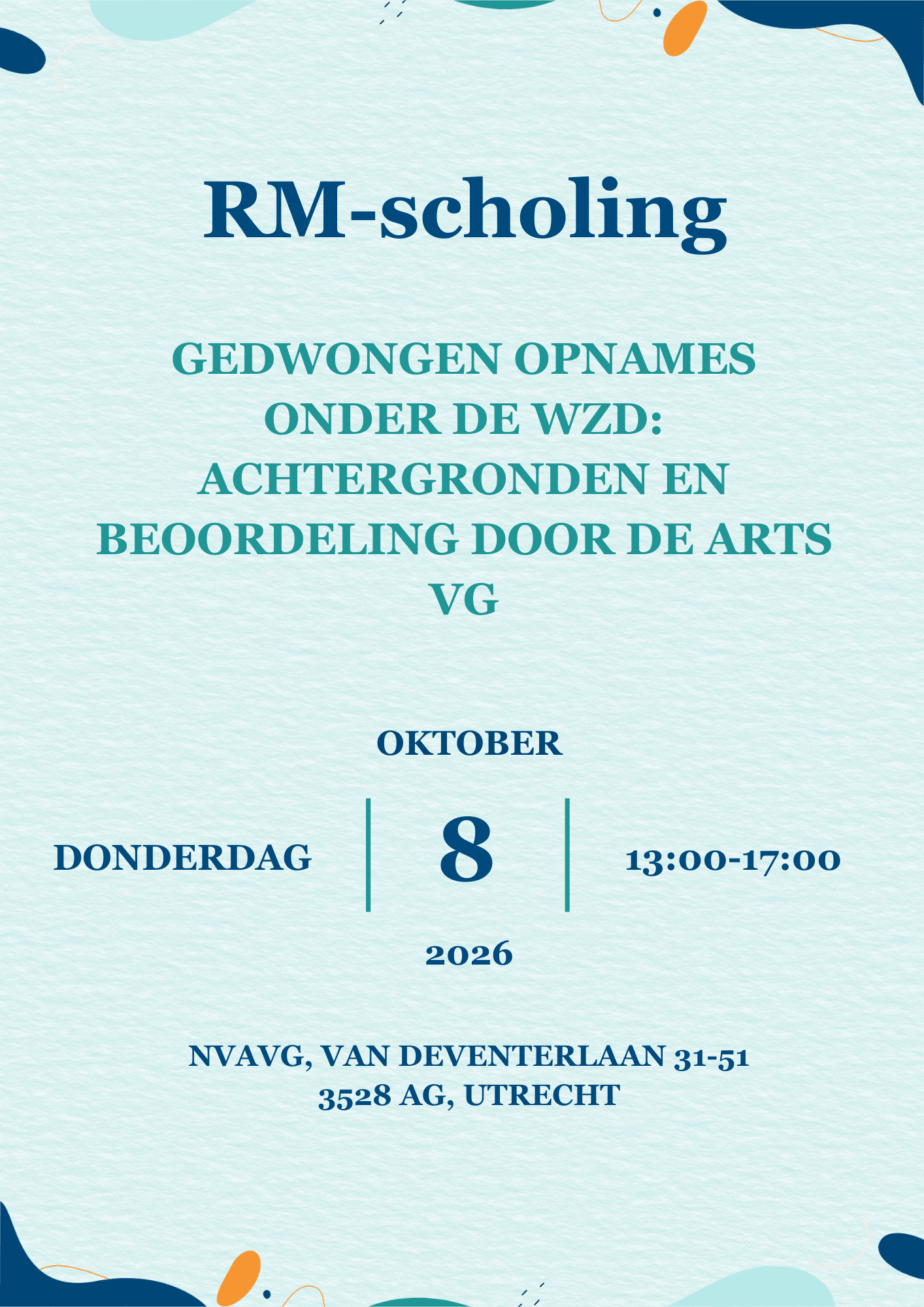 Scholing NVAVG: Gedwongen opnames onder de Wzd&nbsp;